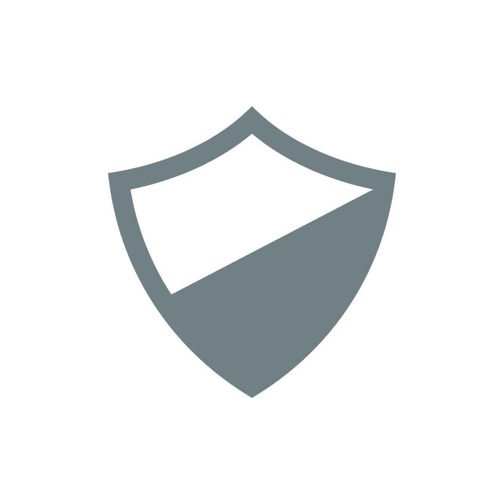 Stylish Blank Shield Template Logo Design vector