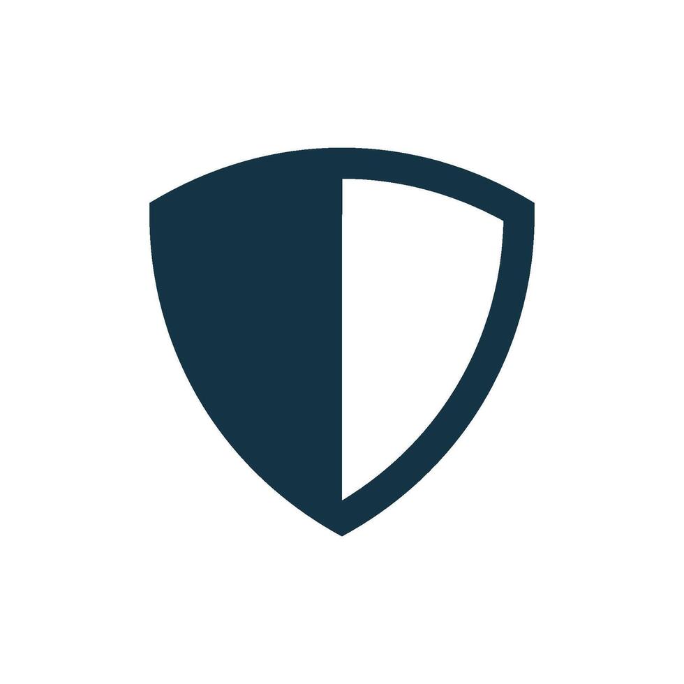 Blank Shield Flat Template Logo Design vector