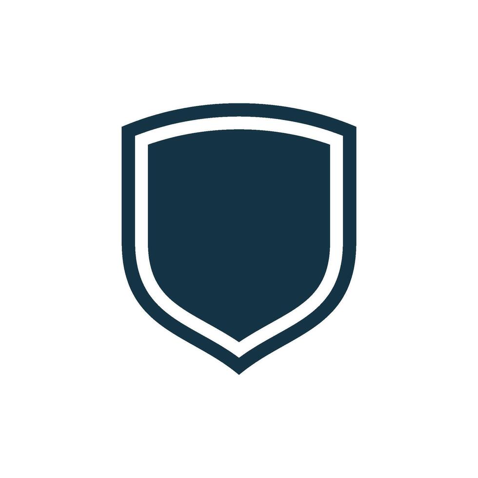 Bold Blank Shield Template Logo Design vector
