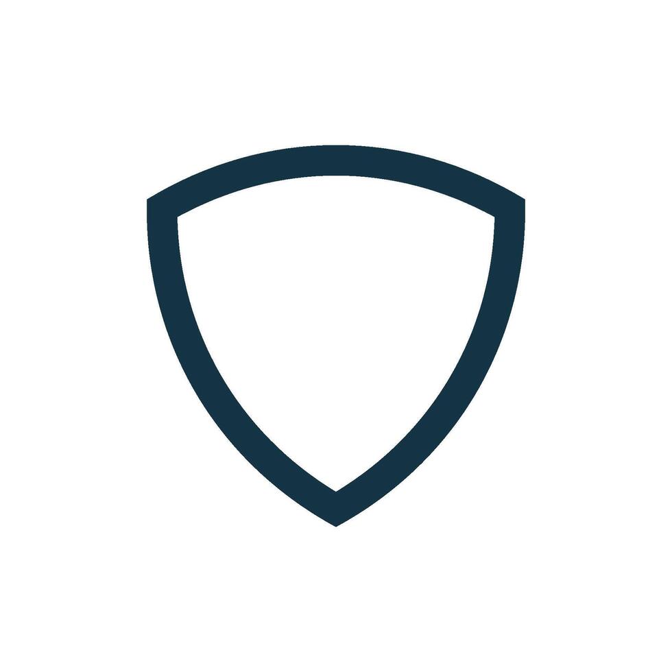 Outline Shield Template Logo Design vector