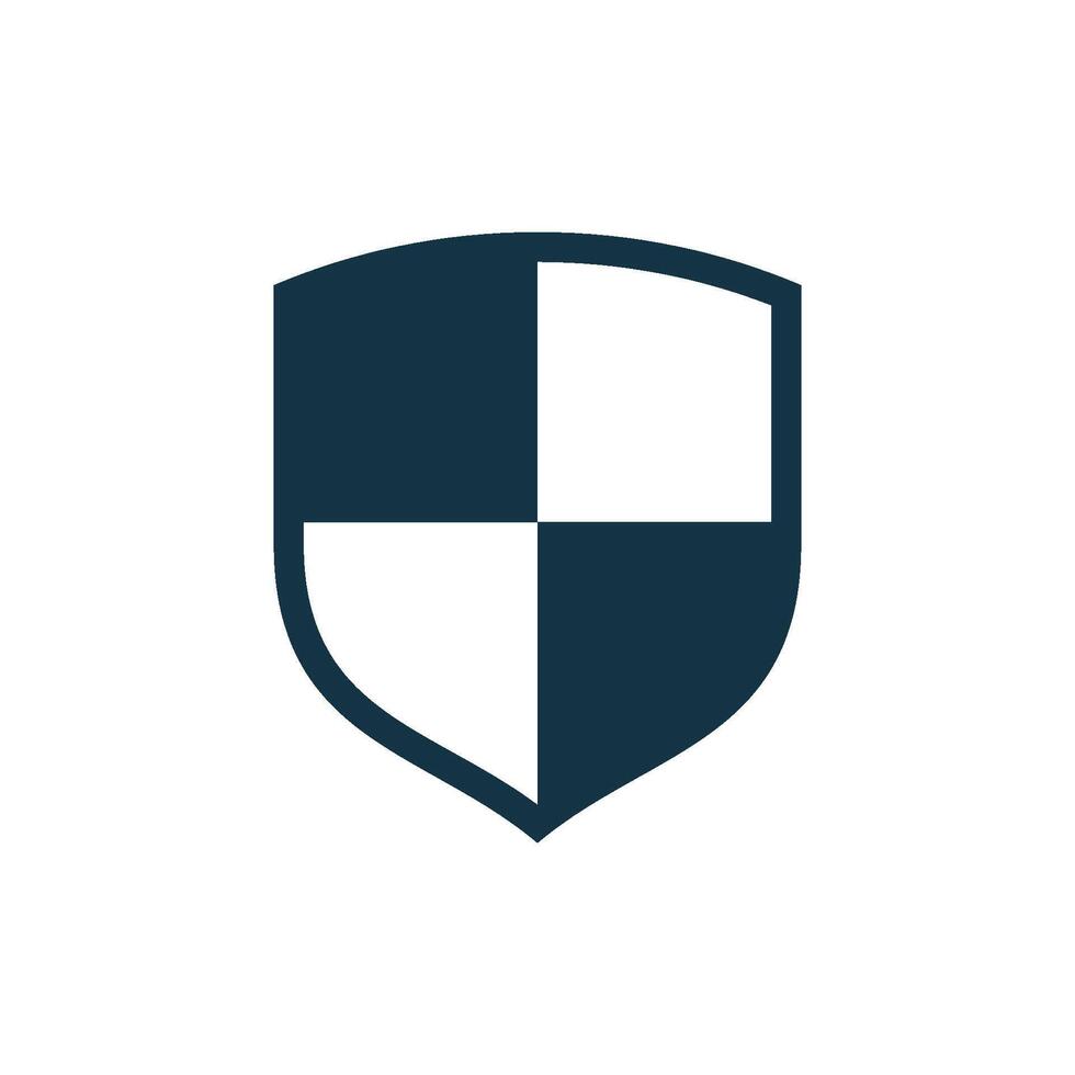 Square Blank Shield Template Logo Design vector