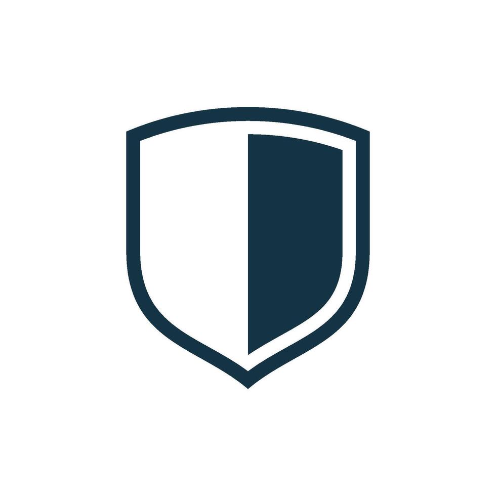 Basic Blank Shield Template Design vector