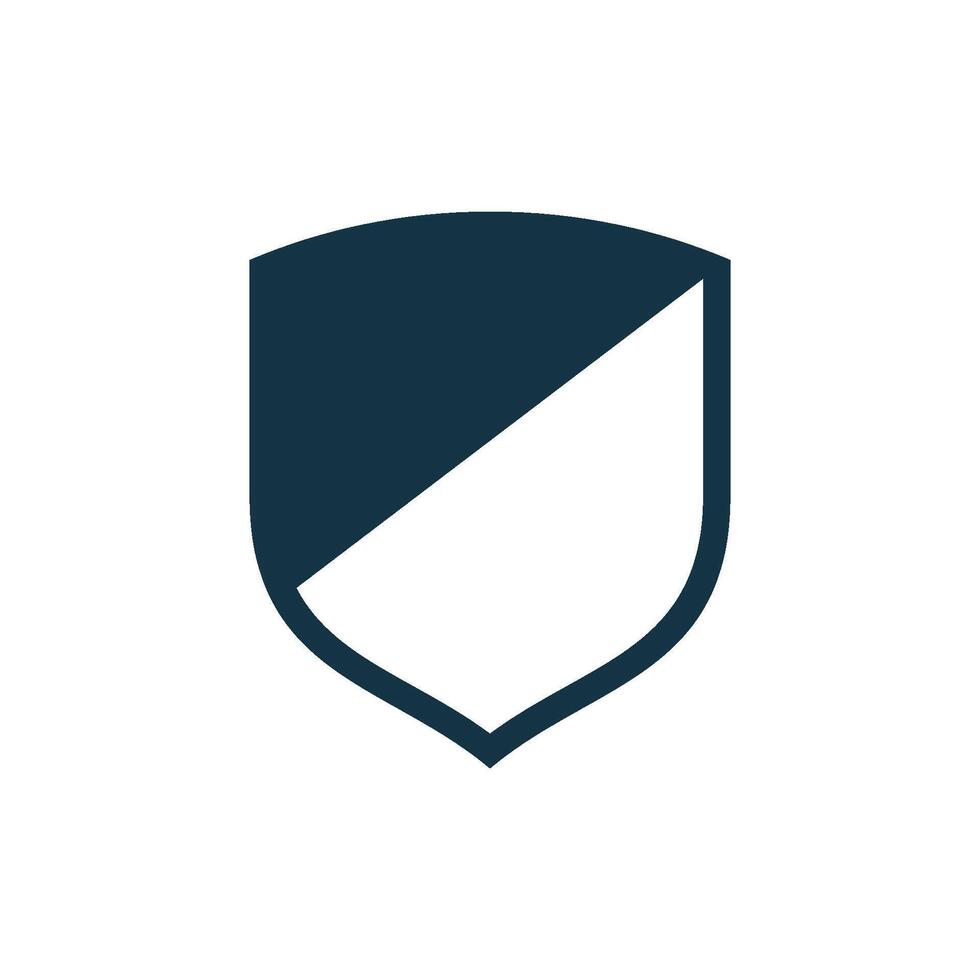 Two Tone Blank Shield Template Logo Design vector