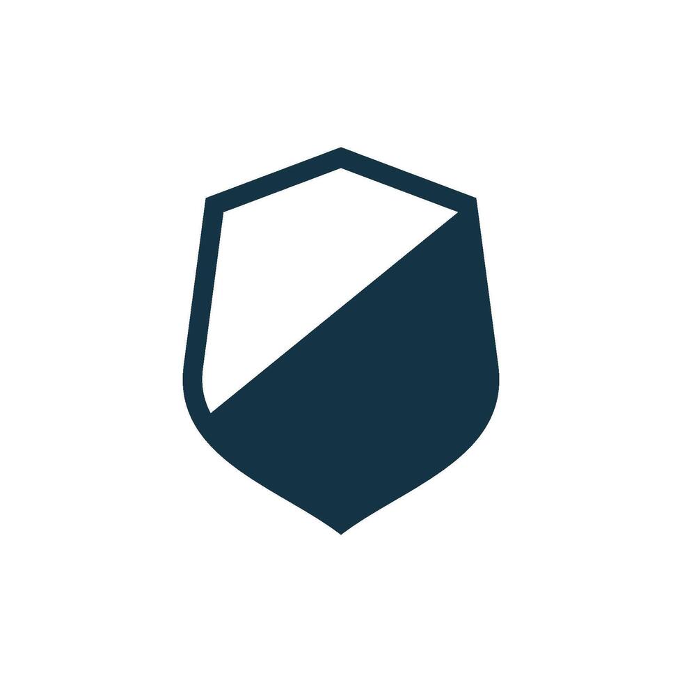 Minimalist Blank Shield Template Logo Design vector