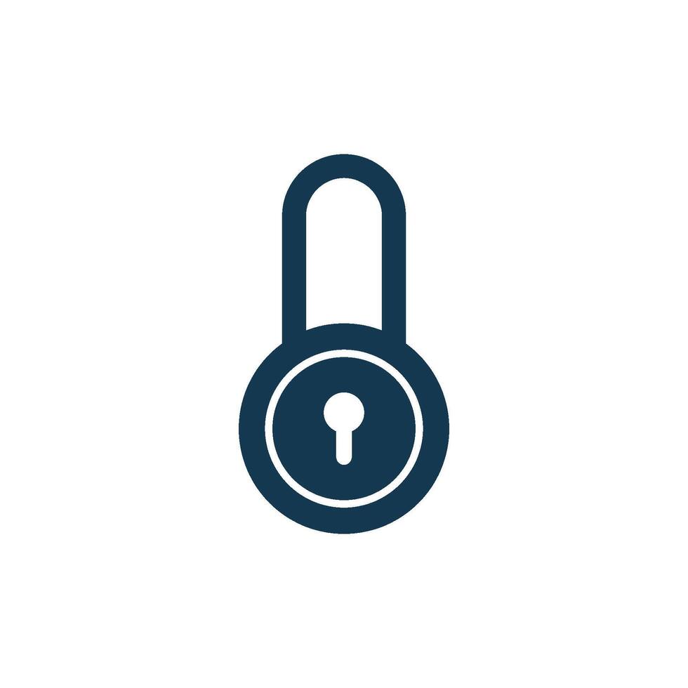 Simple Keyhole Padlock Icon Template Illustration Design vector