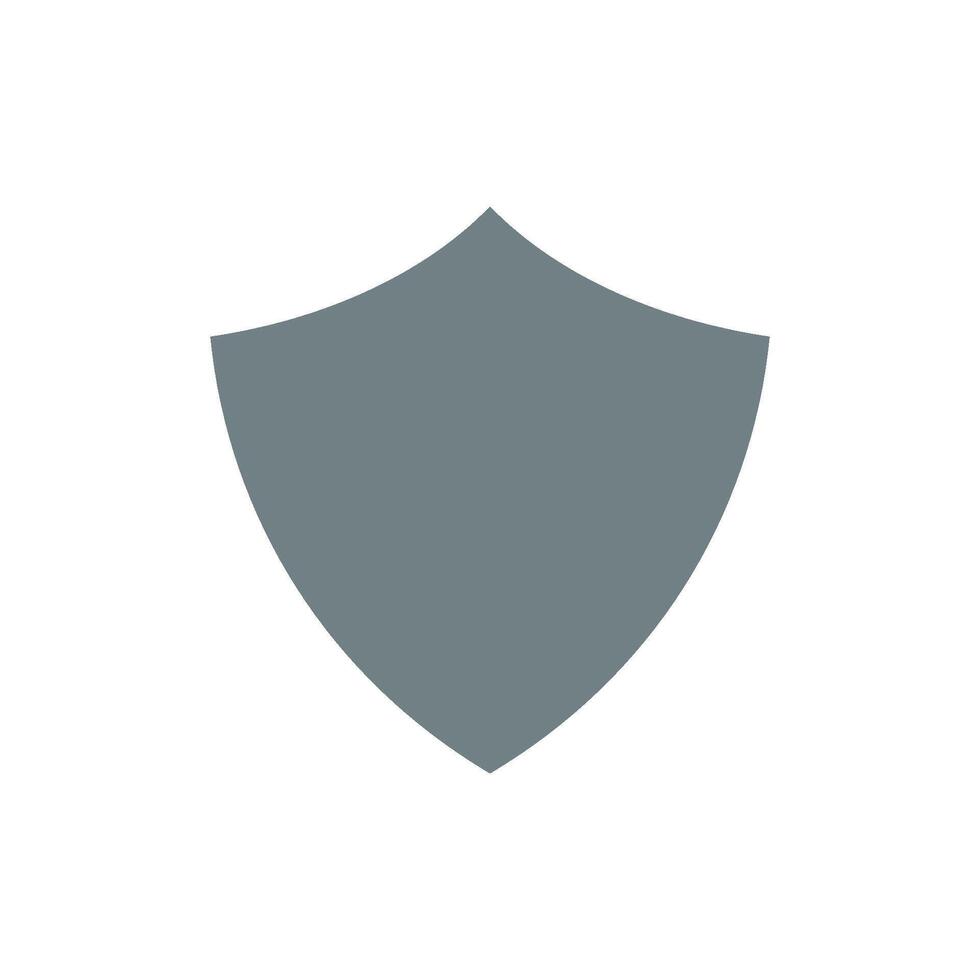 Grey Blank Shield Template Logo Design vector