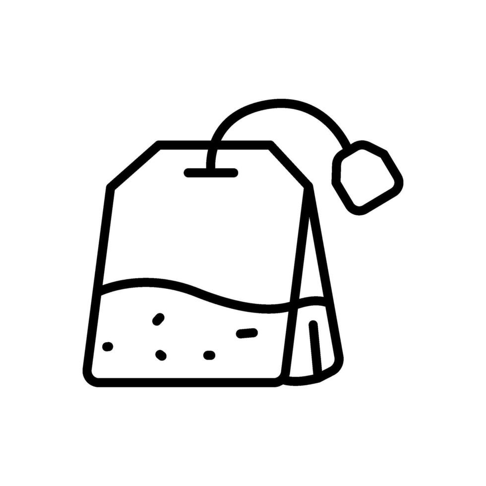 tea bag icon in line style vector
