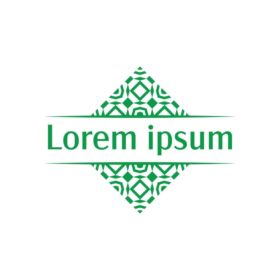 Decorative Floral Cross Emblem with Center Accent Ideal for boutique labels vector
