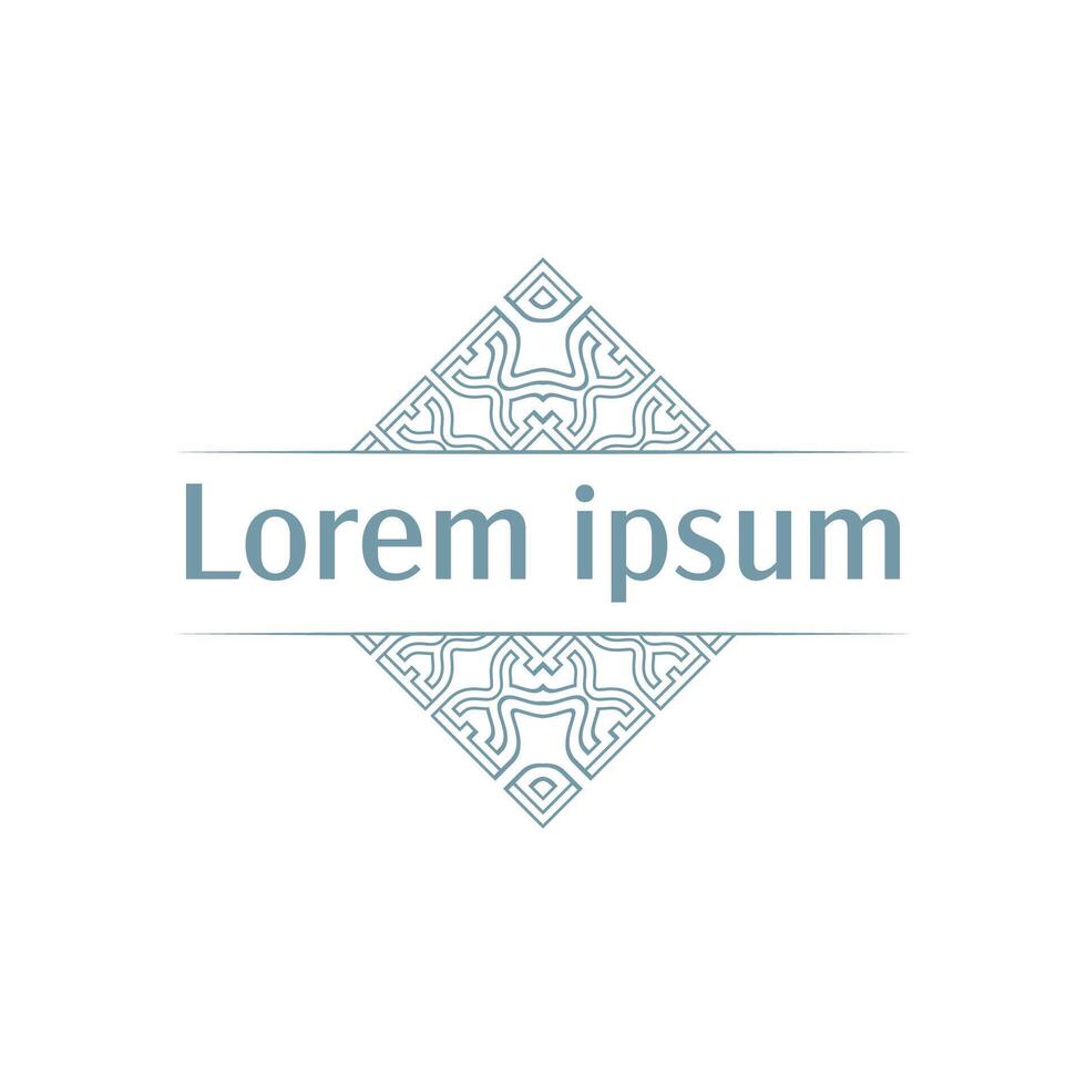 Symmetrical Flower Emblem with Cross Center Used in high end decor design vector
