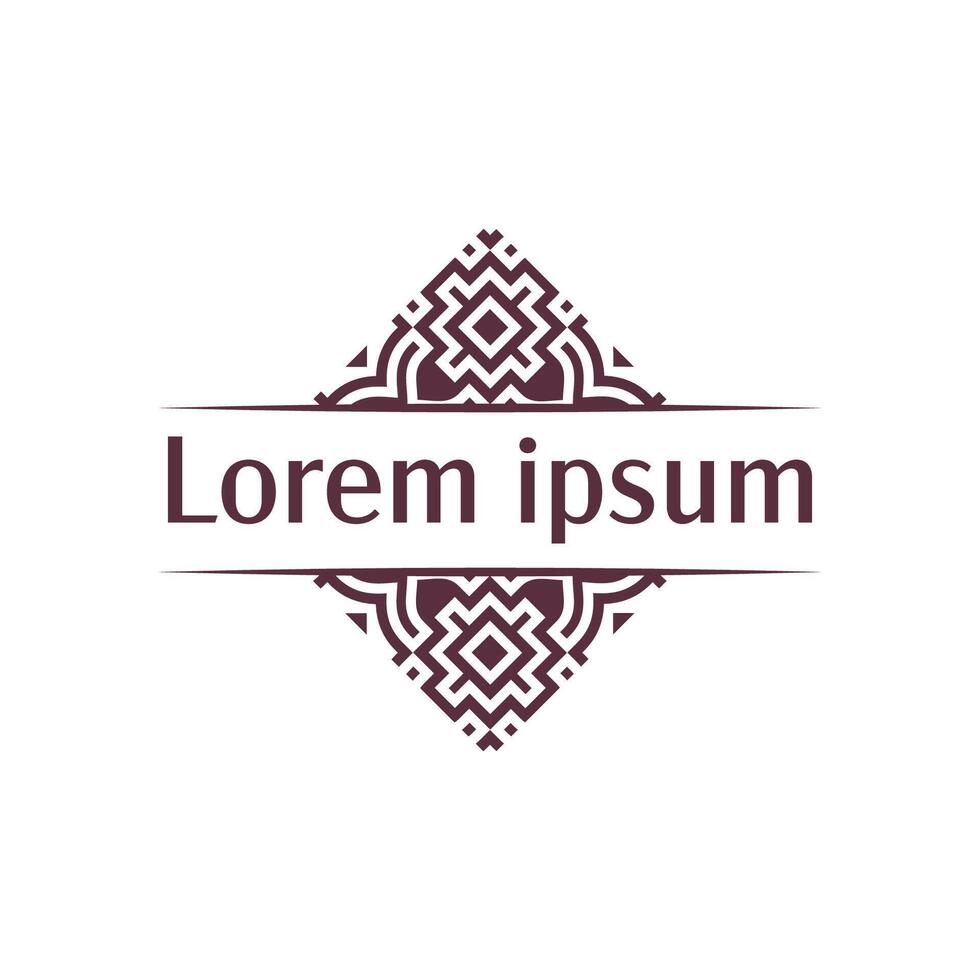 Intricate Floral Design with Diamond Center Suitable for upscale invitations vector