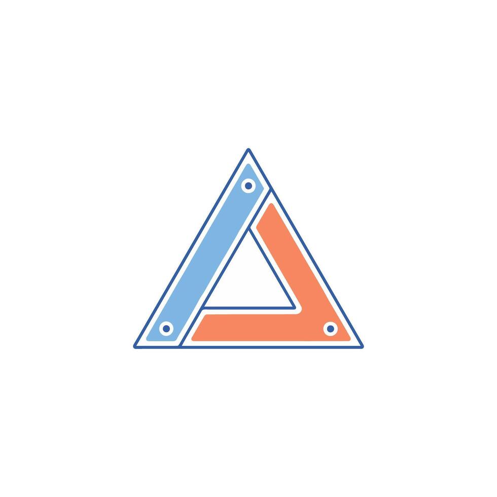 Illustration of a Hand Drawing a Modern Technology Triangle vector