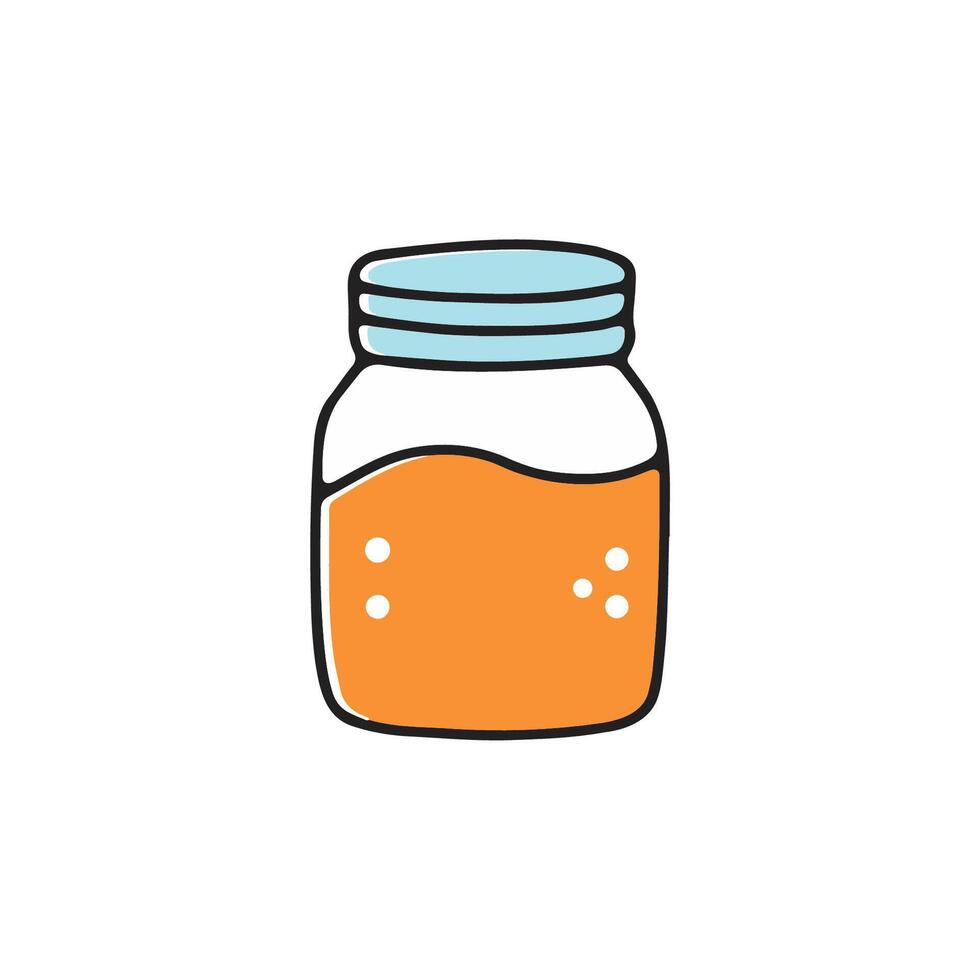 illustration bottle or jar of jam vector