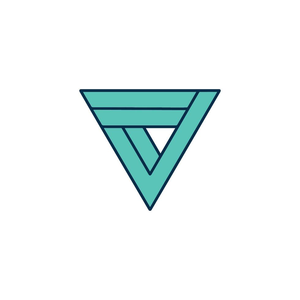 Illustration of a Hand Drawing a Modern Technology Triangle vector