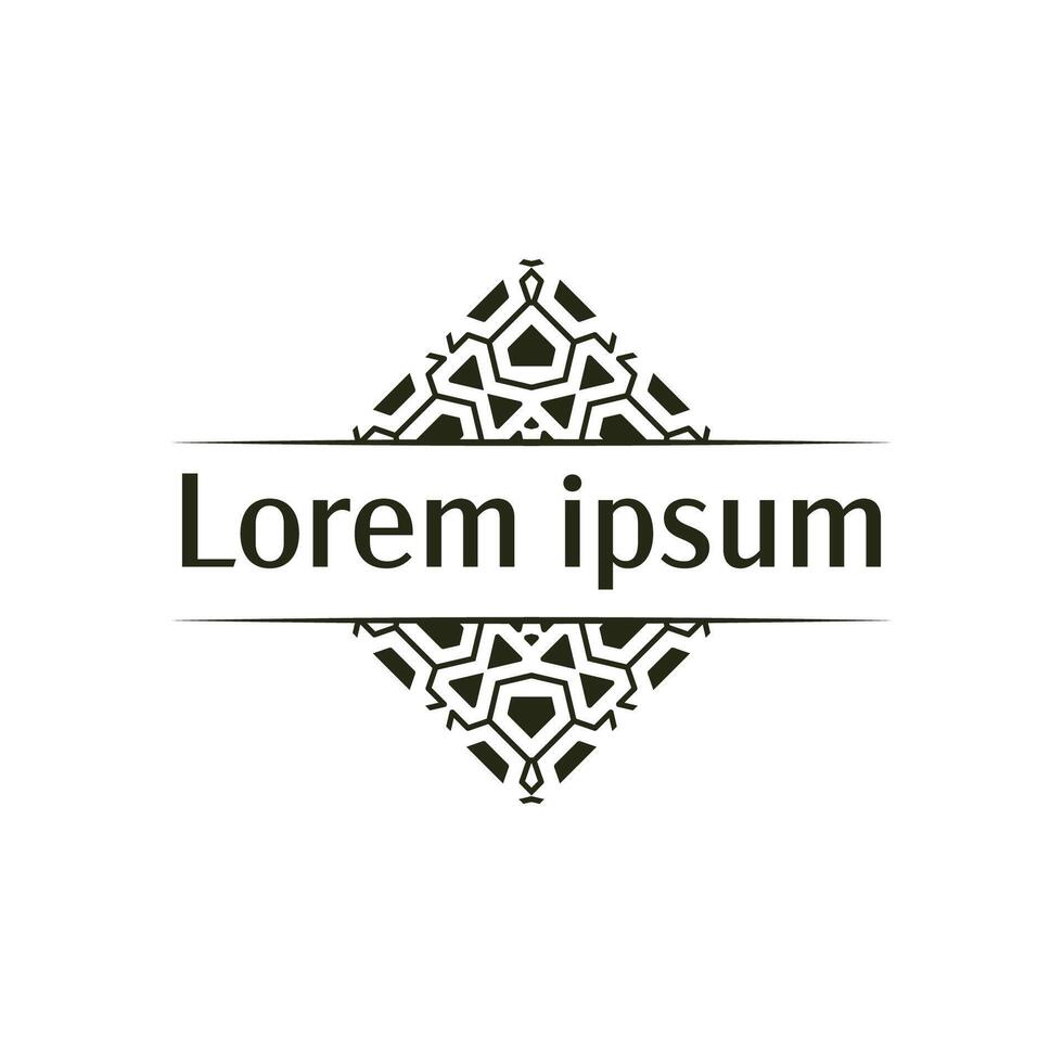 Layered Cross Emblem with Floral Details Ideal for artisanal products vector