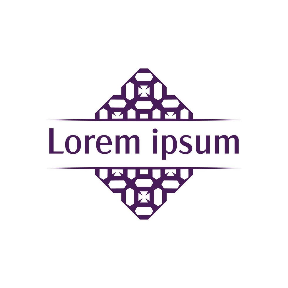 Layered Petal Emblem with Central Diamond Best for premium packaging vector