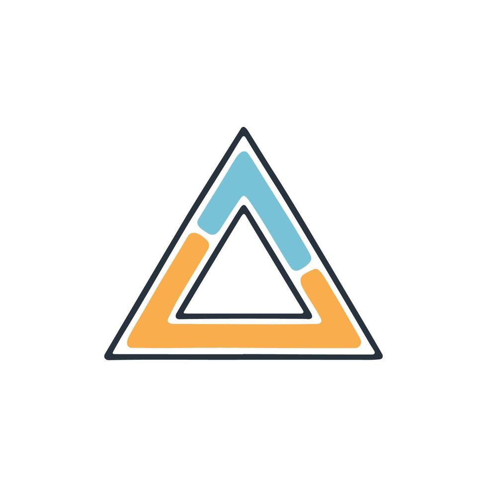 Illustration of abstract triangle logo vector