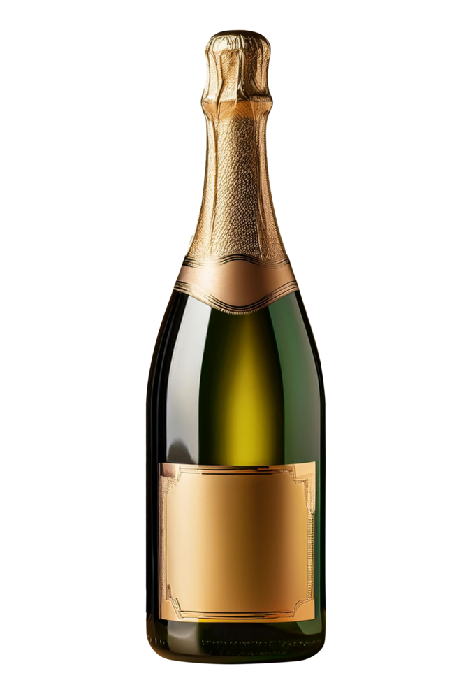 3d Champagne bottle on transparent background png