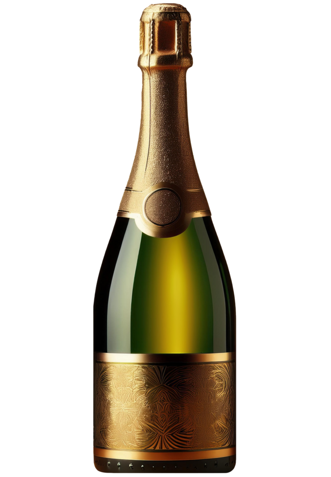 Full Green Champagne on a transparent background png