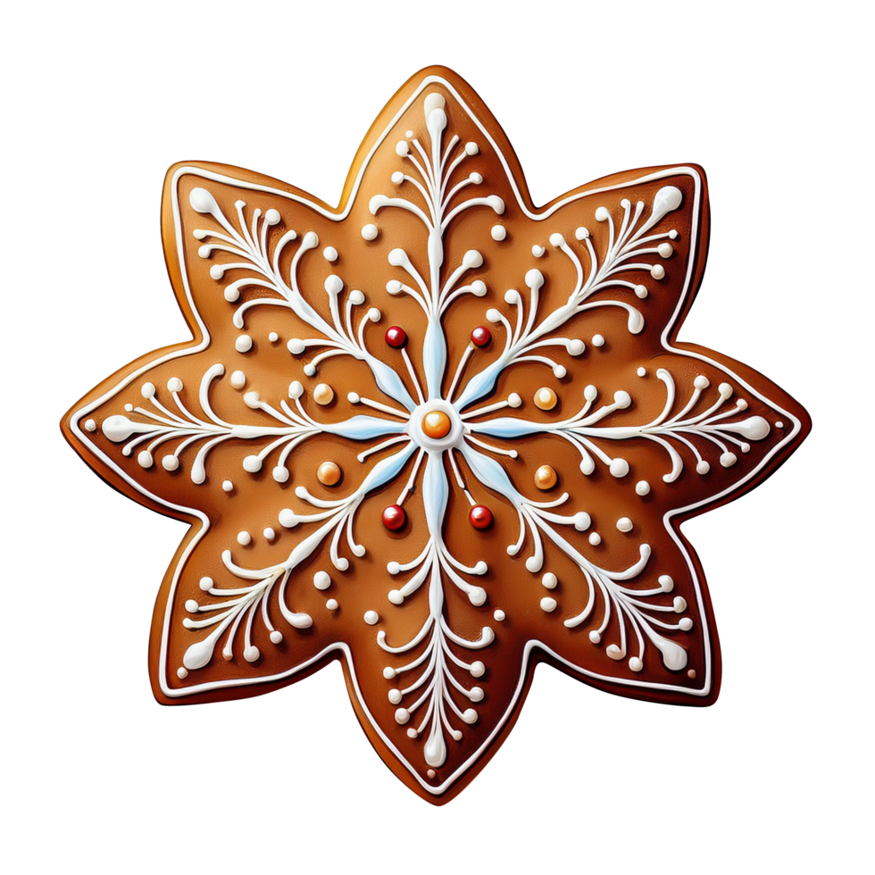 Christmas Snowflake Gingerbread Cookies png