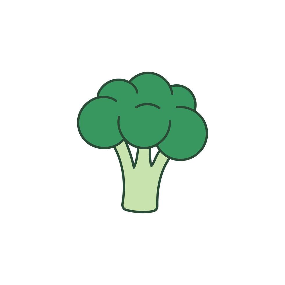 Illustration of a bright and dark green broccoli vector