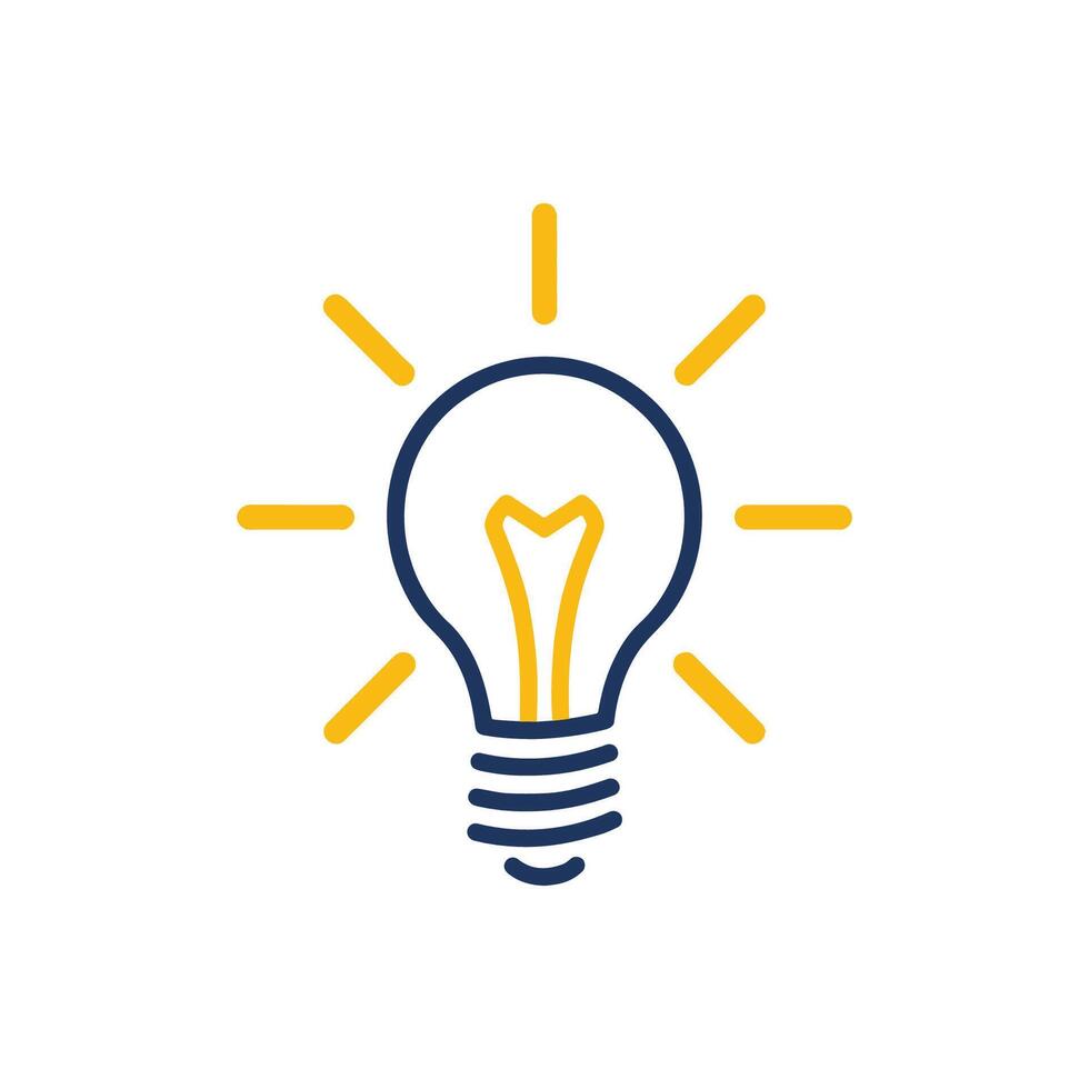 Illustration of a Glowing Light Bulb vector