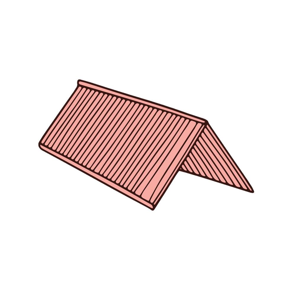 Doodle of a metal roof vector