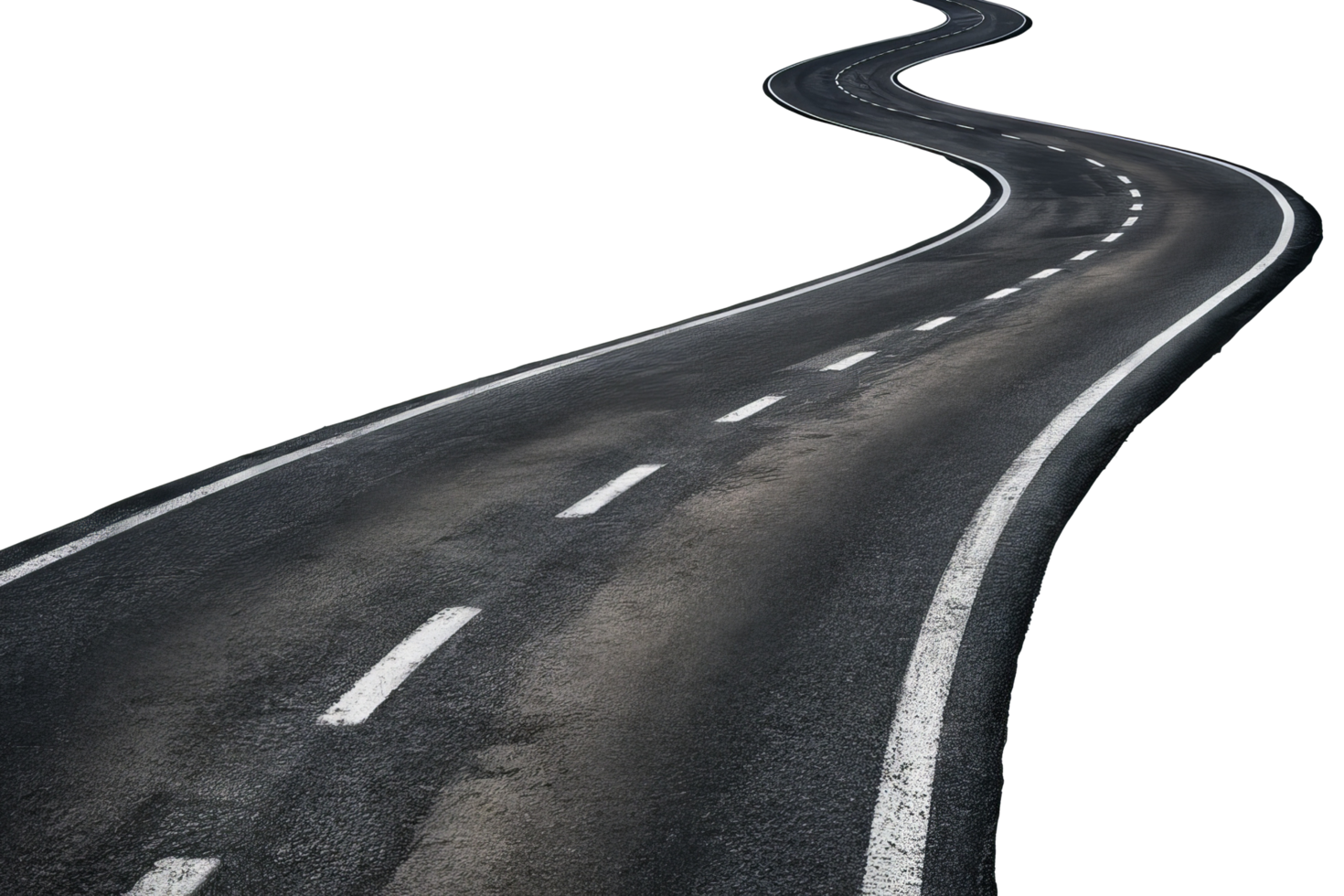 A long, winding road disappearing into the darkness. png