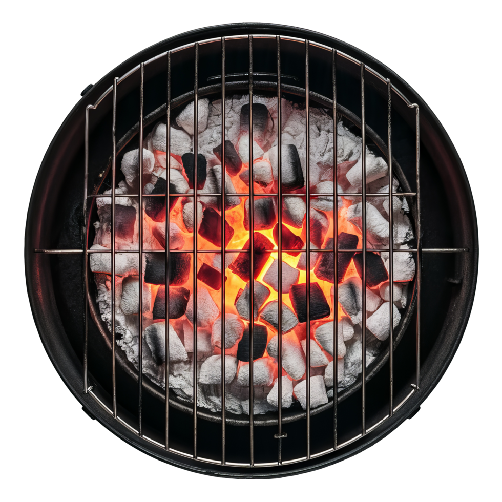 burning charcoal grill png
