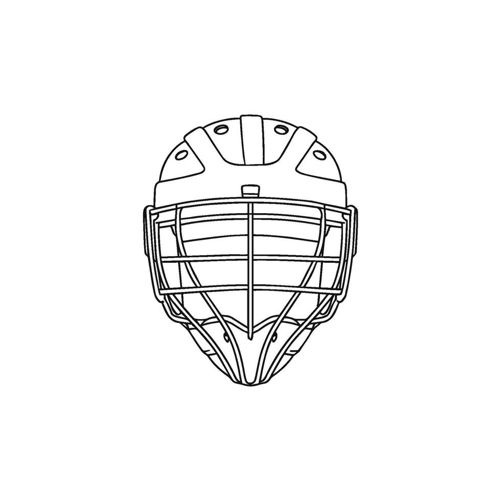 Illustration of baseball catcher protective helmet vector