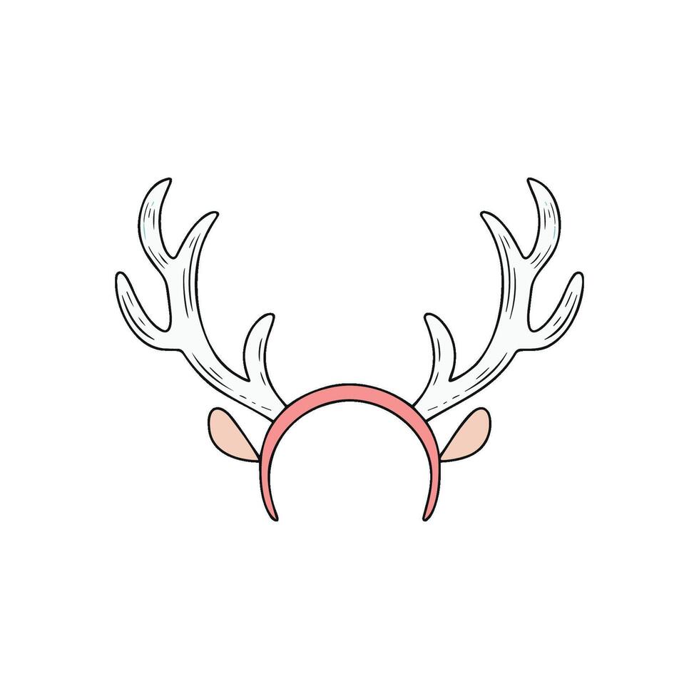 Illustration of deer antler headband vector