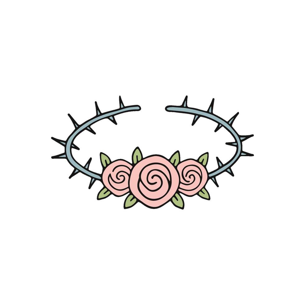 Crown of roses and thorns Illustration vector