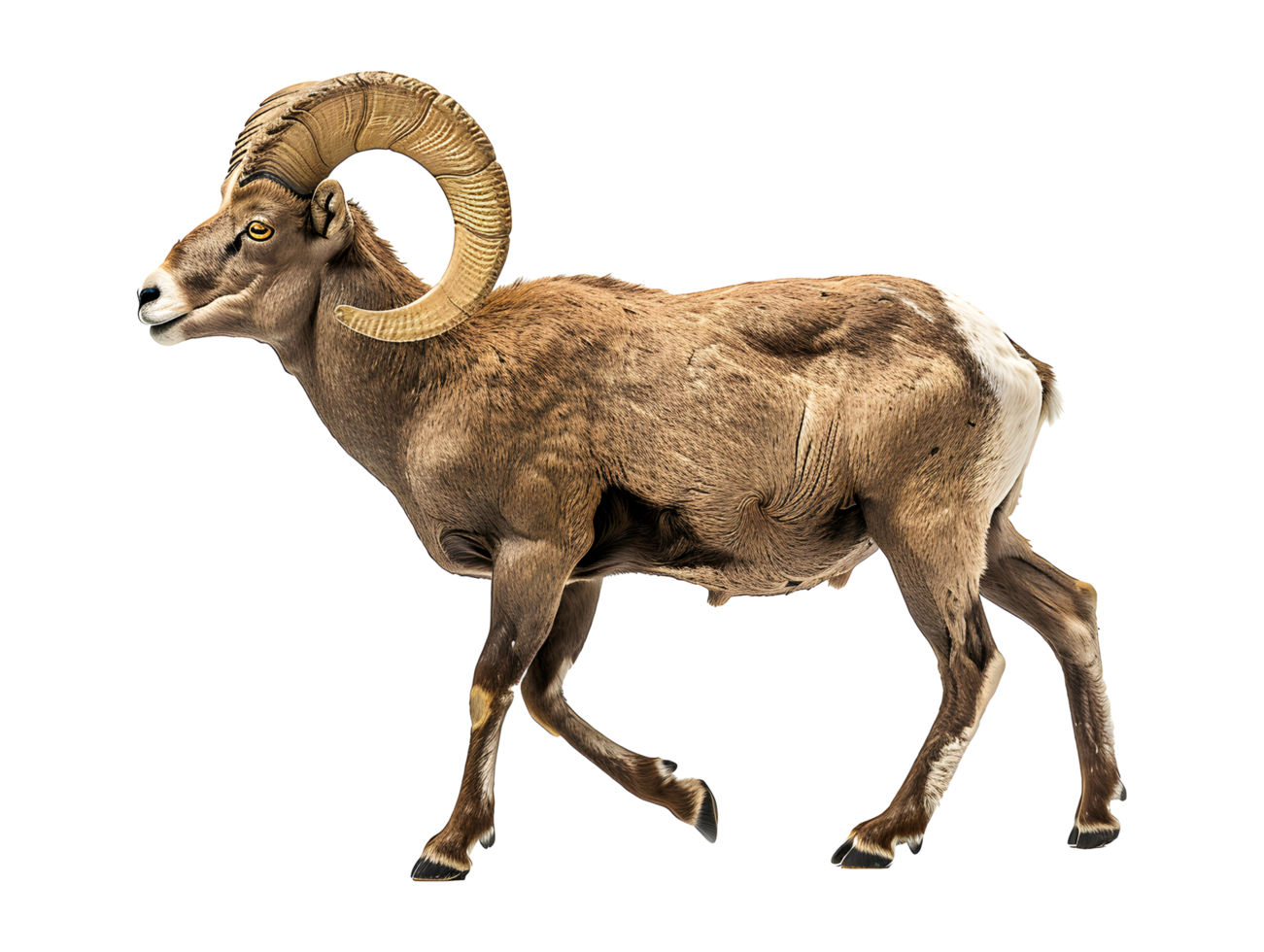 Bighorn sheep isolated on a transparent background png