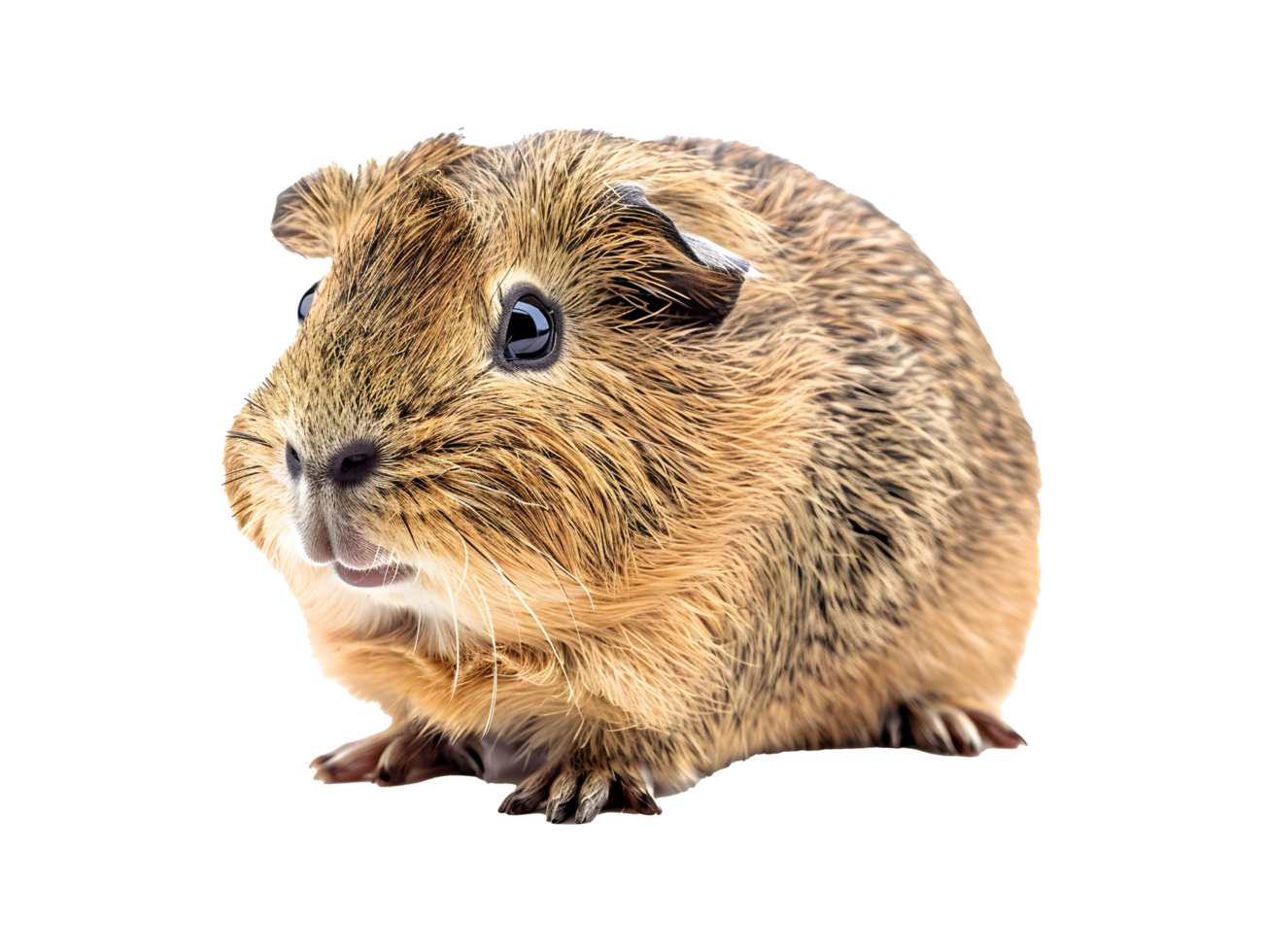 Guinea pig sitting, isolated on a transparent background png