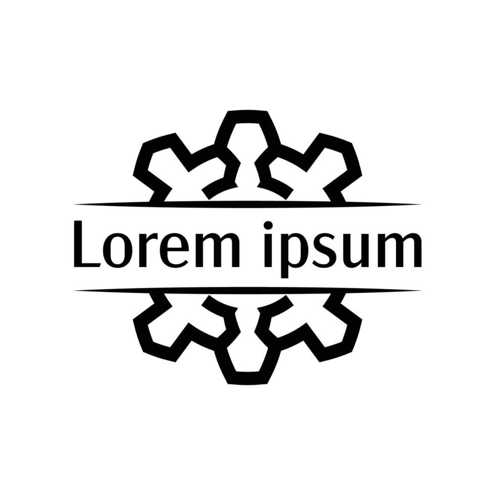 Circular tribal emblem badge template with sharp petal motifs vector
