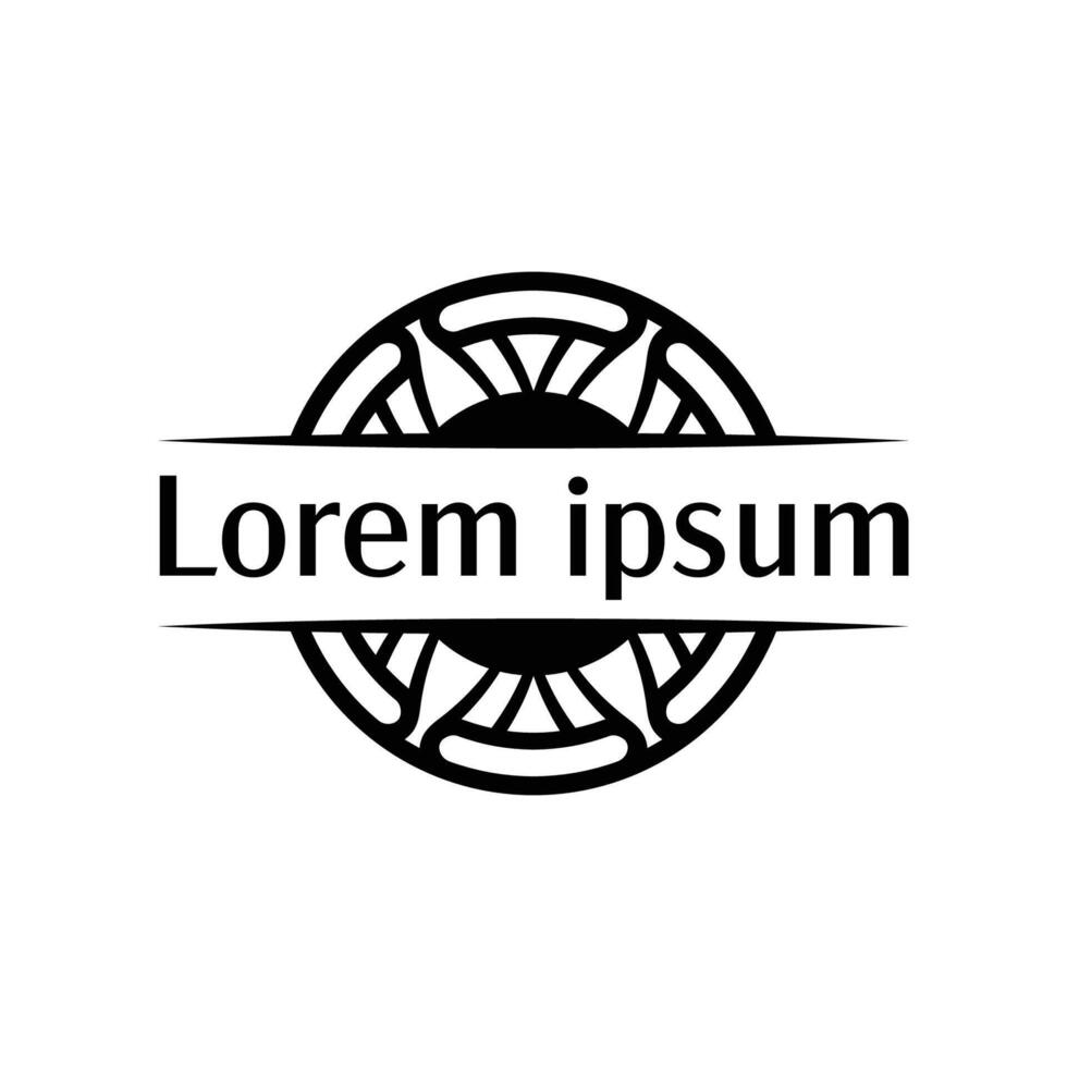 Geometric Circle Frame Design for Modern Logos vector