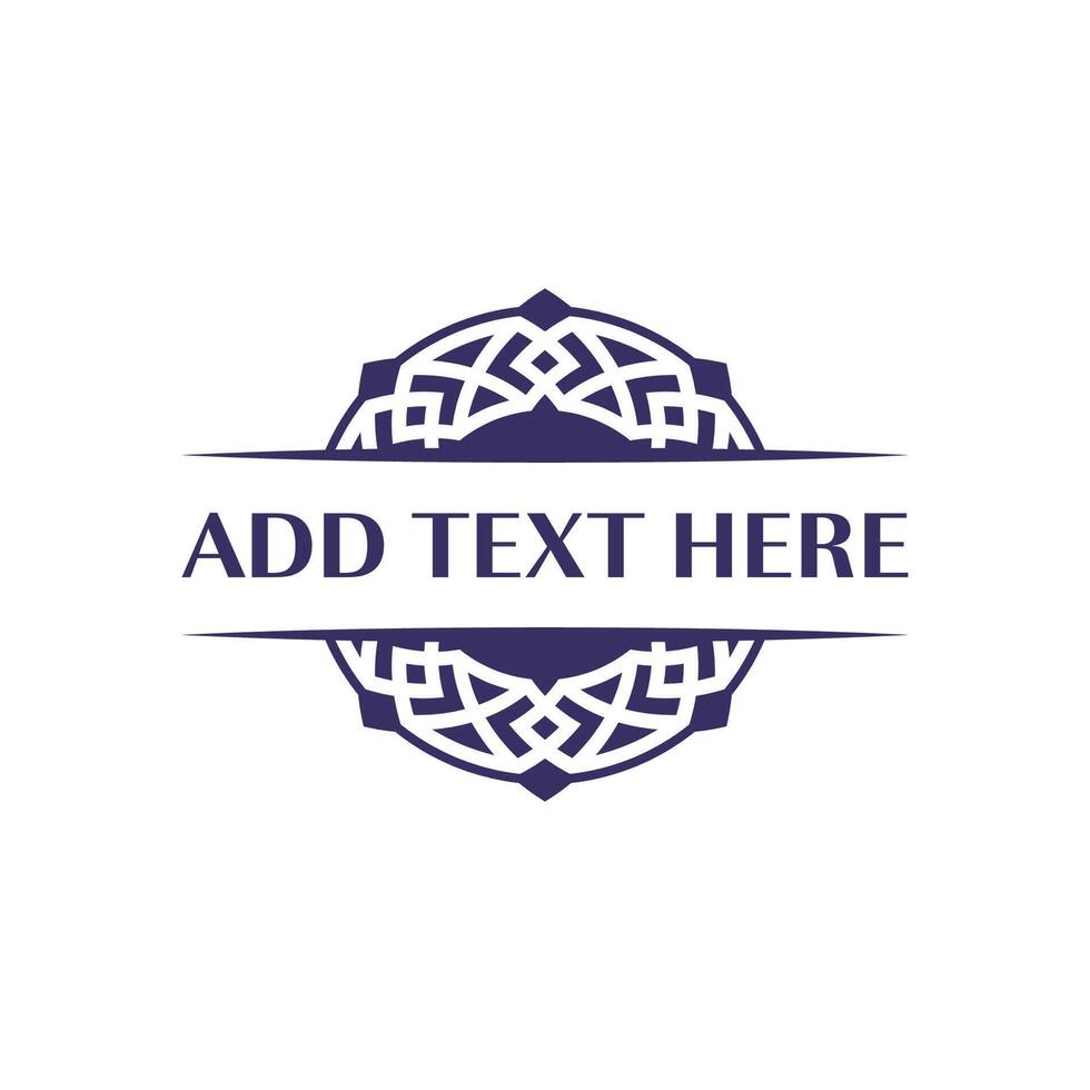 Decorative emblem design suitable for event services and venue branding vector
