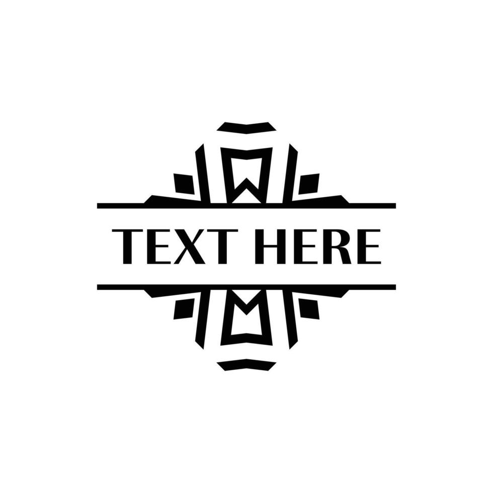 Abstract Tribal Cross Frame for Stylish Branding vector
