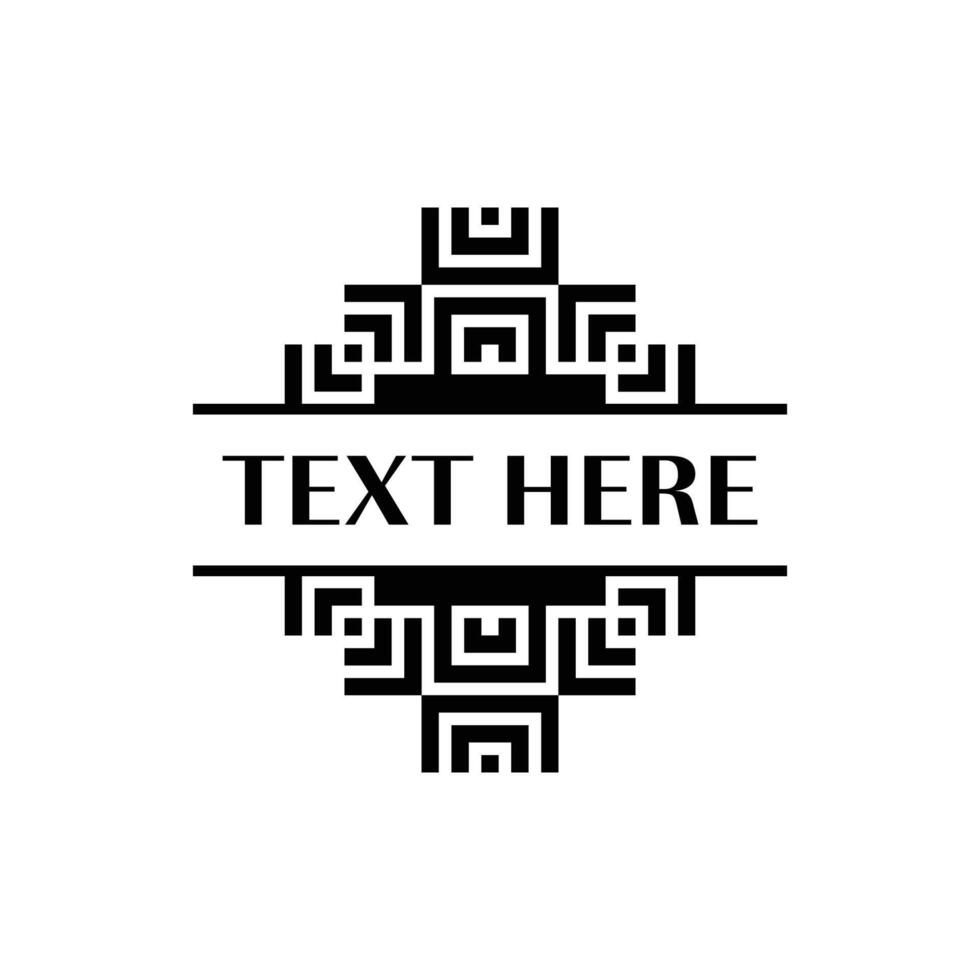 Abstract Puzzle-Inspired Frame for Unique Label Designs vector