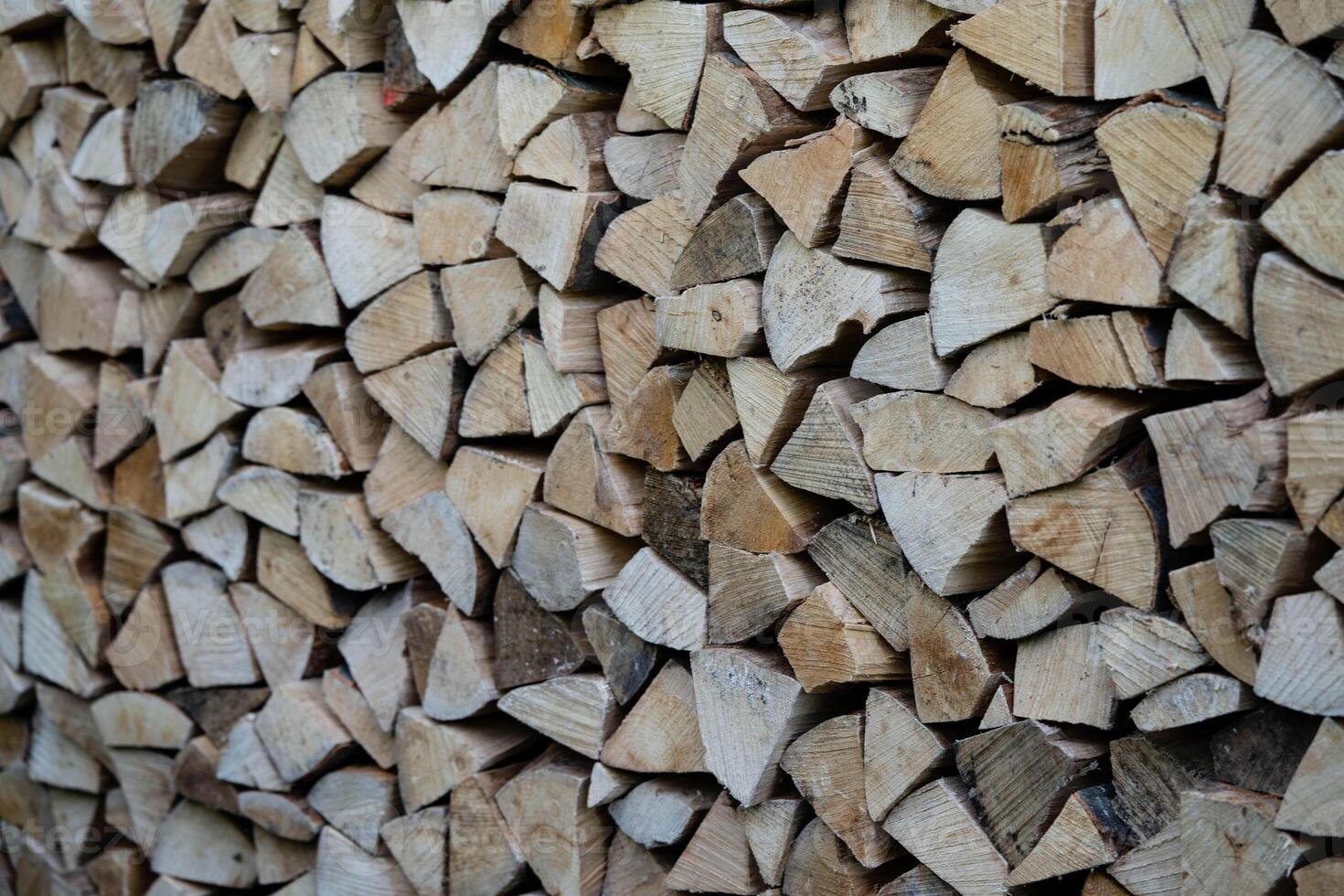 a stack of fire wood photo