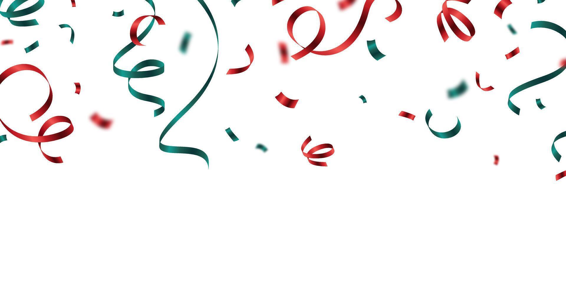 confetti background red and green for festival decoration illustration vector