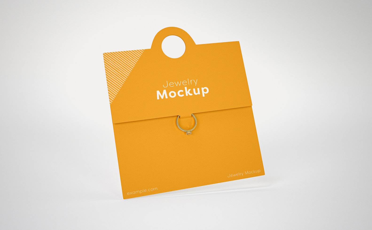 jewelry card mockup with ring psd