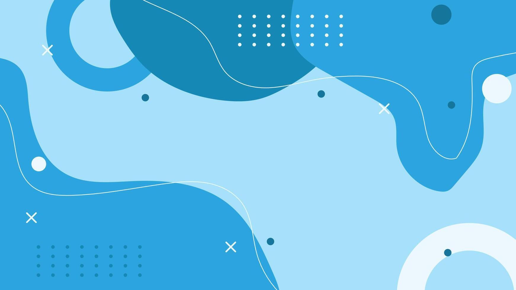 Abstract background with blue memphis style vector