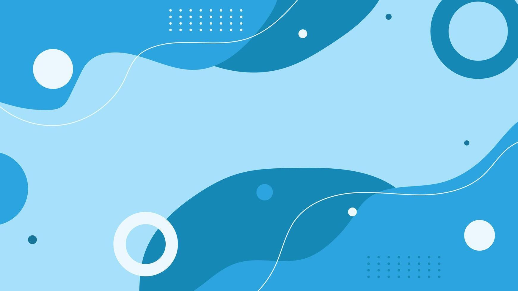 Blue memphis style abstract background vector