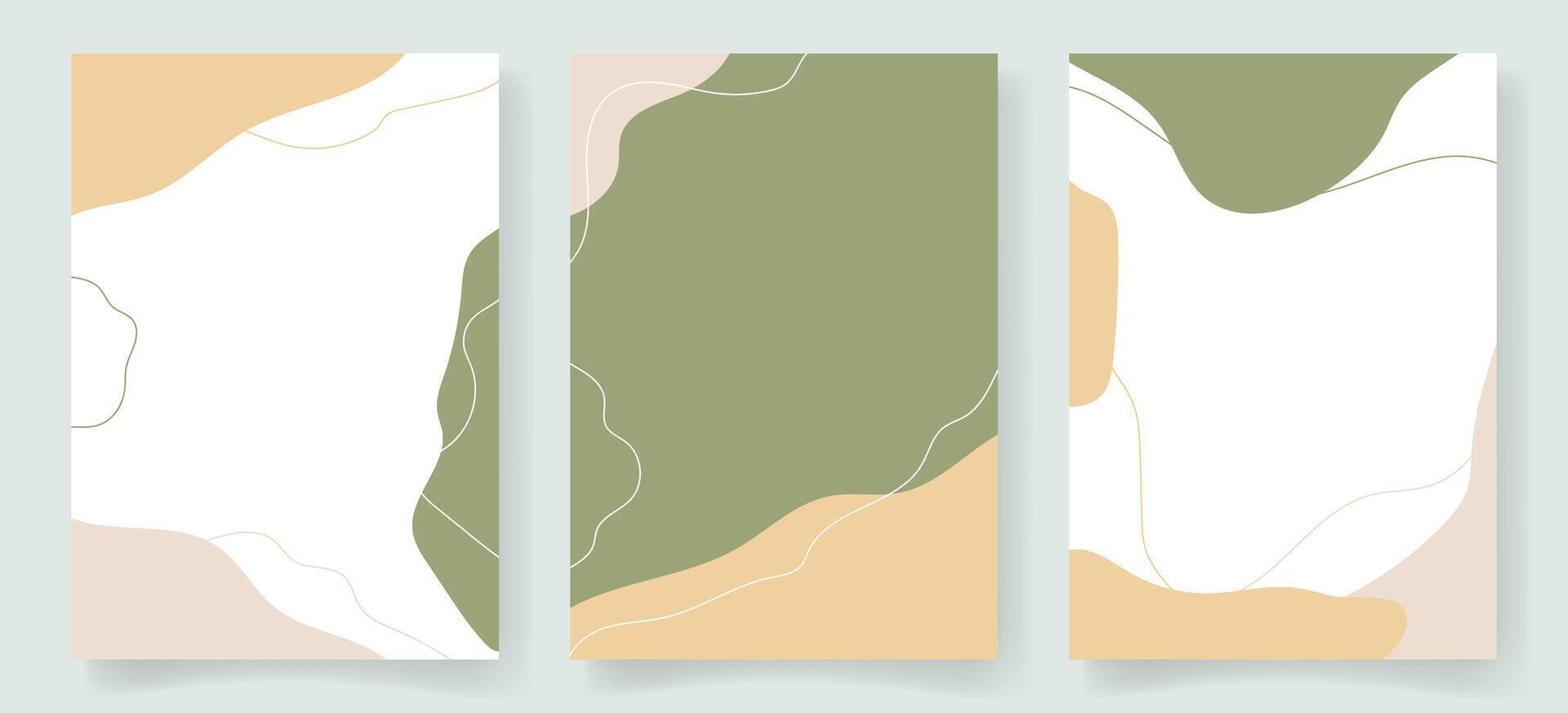 Set of abstract memphis backgrounds design vector