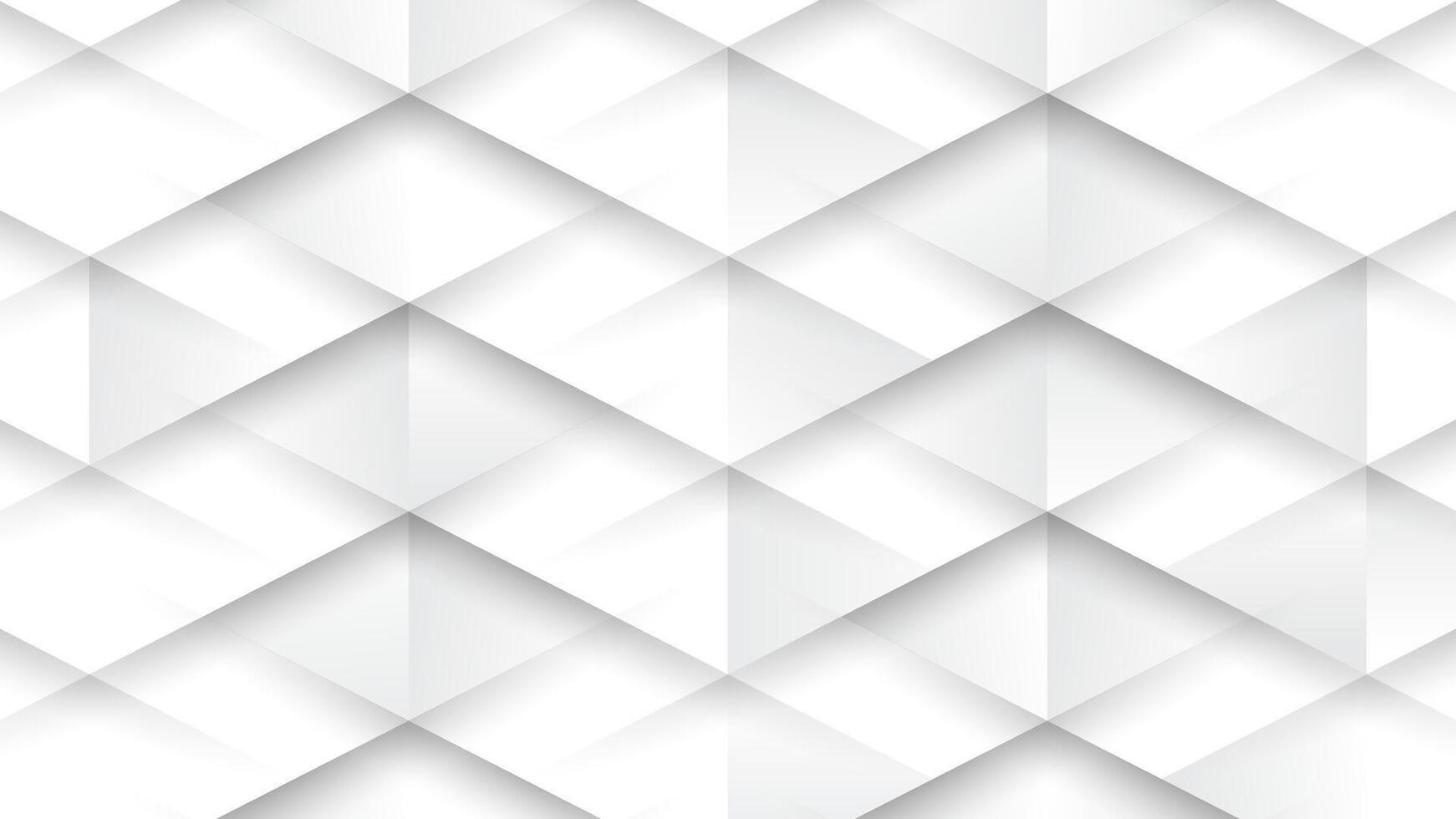 White geometric background with 3d cube pattern vector