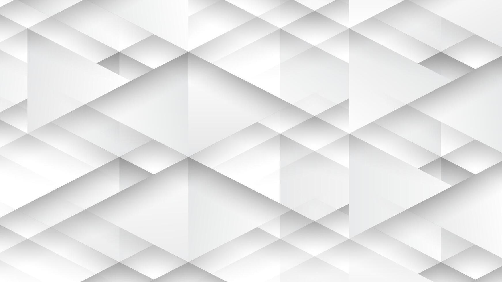 White geometric background with 3d cube pattern vector