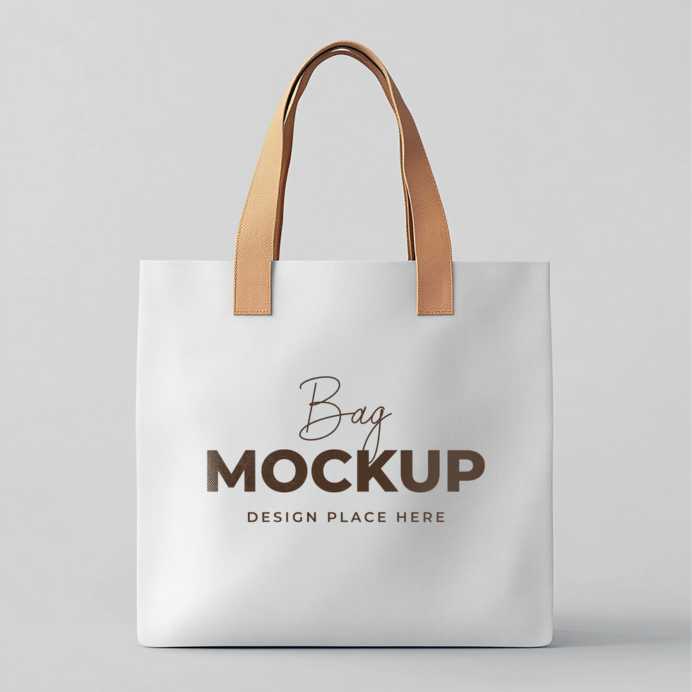 Shopping bag mockups. Paper package psd