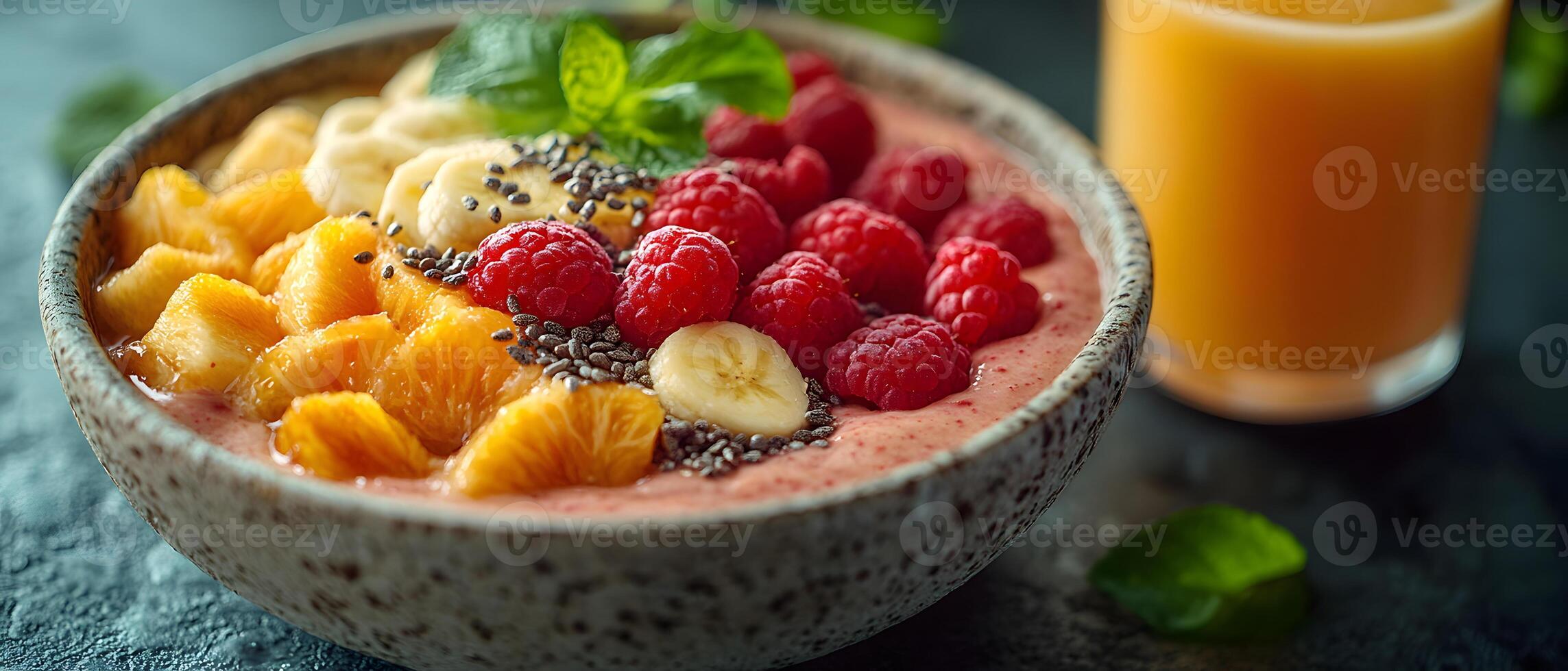 Healthy breakfast is very important because it keeps you energized all the day. This image can be used in advertisements or on social media to promote healthy and balanced diet in your daily life. photo