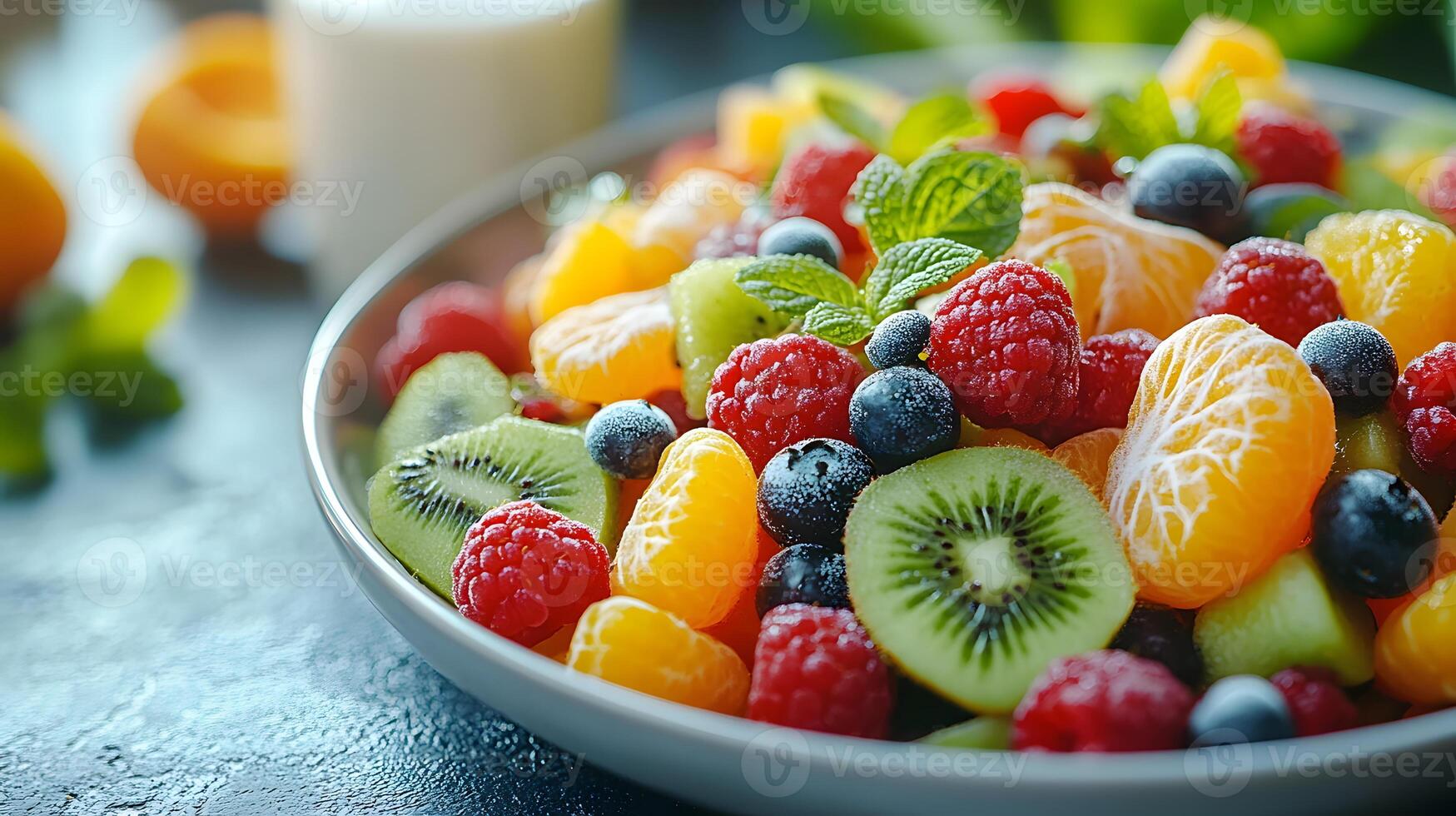 Healthy breakfast is very important because it keeps you energized all the day. This image can be used in advertisements or on social media to promote healthy and balanced diet in your daily life. photo