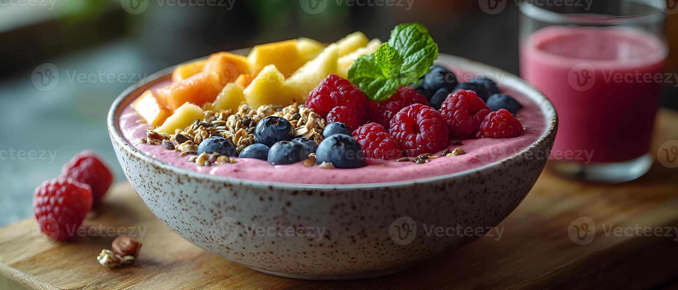 Healthy breakfast is very important because it keeps you energized all the day. This image can be used in advertisements or on social media to promote healthy and balanced diet in your daily life. photo